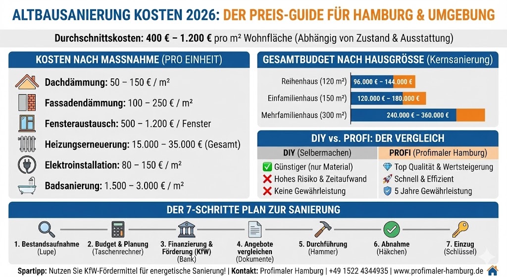 Altbausanierung Kosten 2026: Der ultimative Ratgeber 1 Altbausanierung Kosten 2026