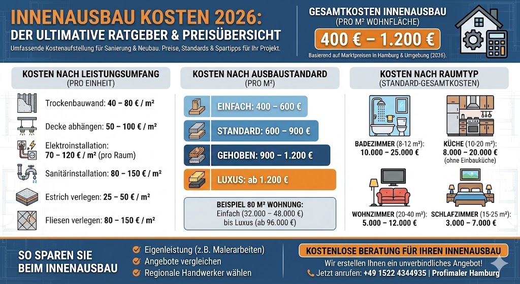 Innenausbau Kosten 2026: Der ultimative Ratgeber 1 Innenausbau Kosten 2026- Der ultimative Ratgeber infografik
