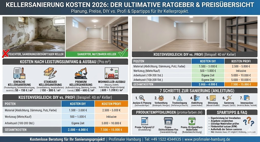 Kellersanierung Kosten 2026: Der ultimative Ratgeber 1 Kellersanierung Kosten 2026