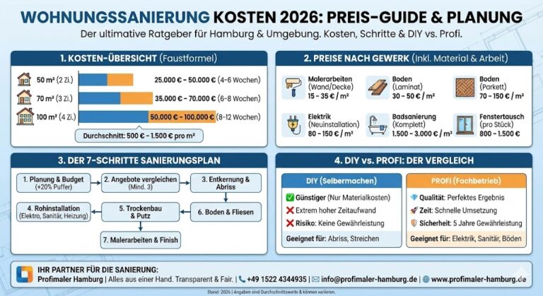 Wohnungssanierung Kosten 2026: Der Ultimative Ratgeber • 1A Profi Maler